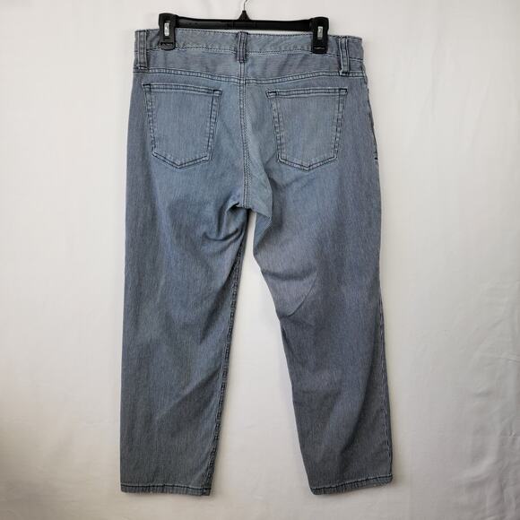 Eddie Bauer Women's Striped Distressed Denim Cropped Pants Size 8 - Picture 12 of 15